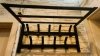 Wieszak w stylu loft na przedpokój 60 cm z półką i 9 wieszakami na ubrania  MetalFab